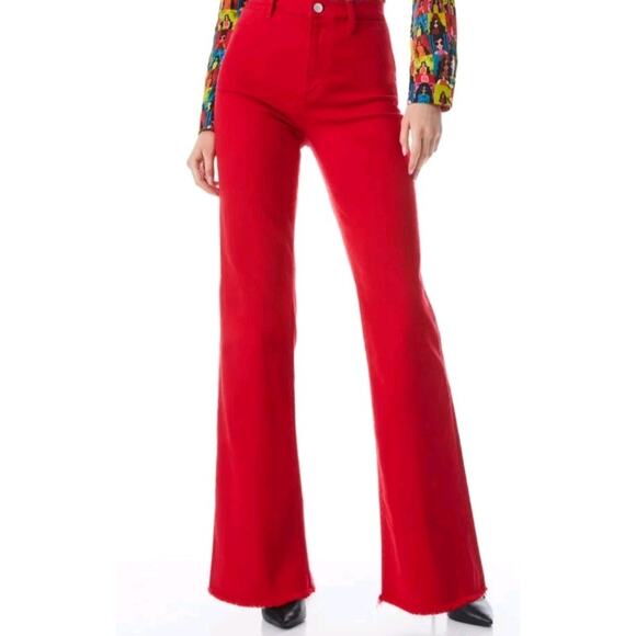NWT Alice + Olivia Coin Pocket Jean “Perfect Ruby” Sz 27 Tall Inseam MSRP $295 - Picture 1 of 16